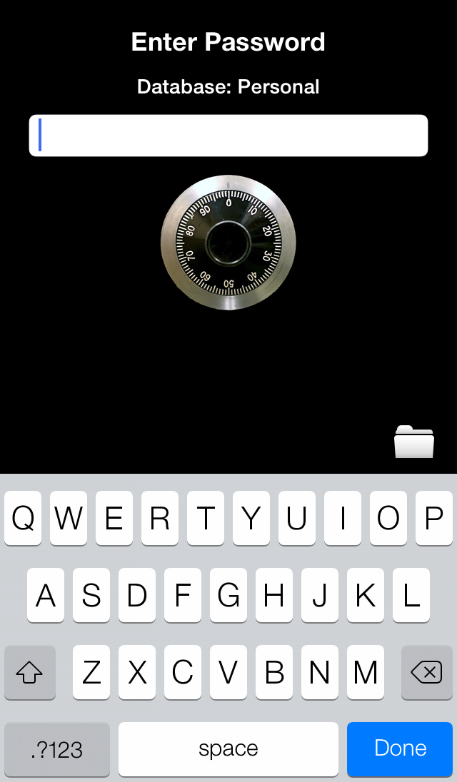 password screen for The Vault